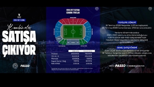 Çaykur Rizespor’da 2026-2027 Sezonu Kombine Biletleri Genel Satışta